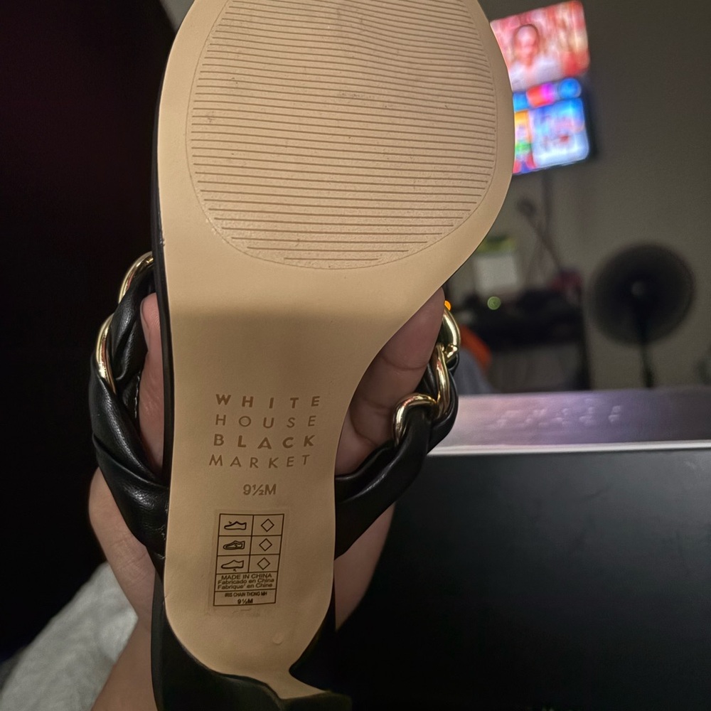 White House Black Market Black Heels with Textured Sole